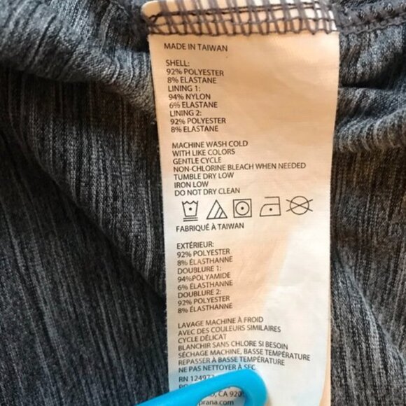 Prana Calico key hole dress Gray Large - Picture 9 of 10